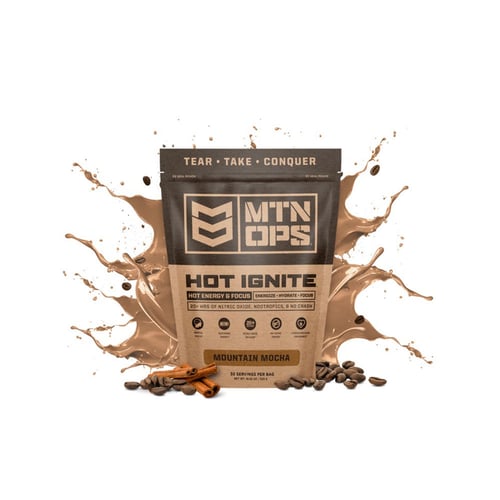 HOT IGNITE MOUNTAIN MOCHA SCOOPHot Ignite Mountain Mocha - Scoop - 30 Servings - Smooth Sustained Energy - NO CRASH - Mental Focus, Clarity & Cognitive Function - Cardiovascular Endurance - 20+ Hours of Nitric Oxide Boost - Amazing Taste0+ Hours of Nitric Oxide Boost - Amazing Taste