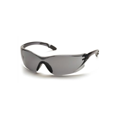 EYEWEAR ACHIEVA GRAY TEMPLES GRAYAchieva Safety Glasses Gray Lens - Gray Temple Tips - Brow guard deflects airborne particles Built-in rubber nose piece provides all day comfort - Lightweight, frameless protection is ideal for all-day wear - Unique rubber temple tipsframeless protection is ideal for all-day wear - Unique rubber temple tips