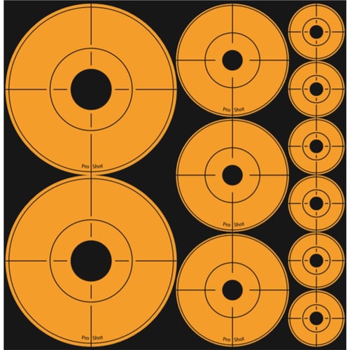 Pro-Shot ASSORTEDDOT Peel & Stick Target Dots Orange Self-Adhesive Paper No Impact Enhancement Dot 1