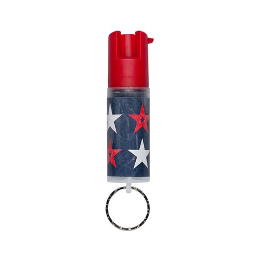 Sabre KR-14-PAT-02 Pepper Spray Patriotic Key Ring in Small Clam
