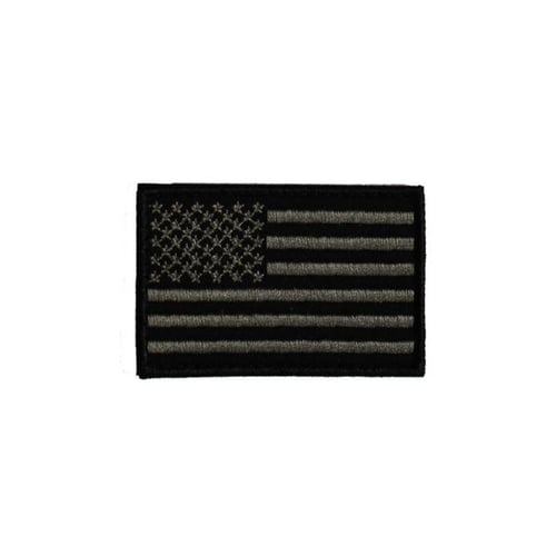 US FLAG BLACK PATCHMorale Flag Patch US Flag Patch - Black - Velcro Patch