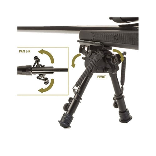 Tactical Duty Bi-pod Adj 6 to 9in Stud Attach Matte BK | 843119034647