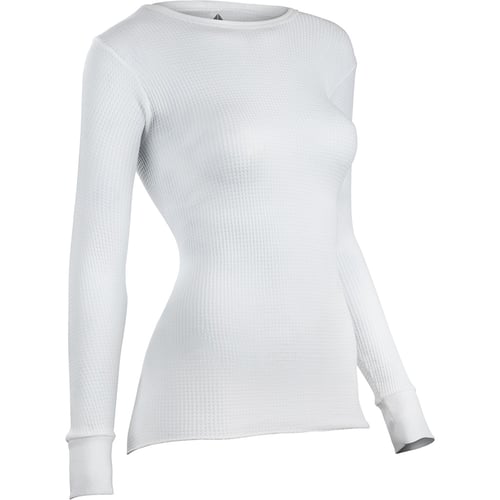 Indera womens Traditional Long Sleeve Thermal Top  <br>  White Large