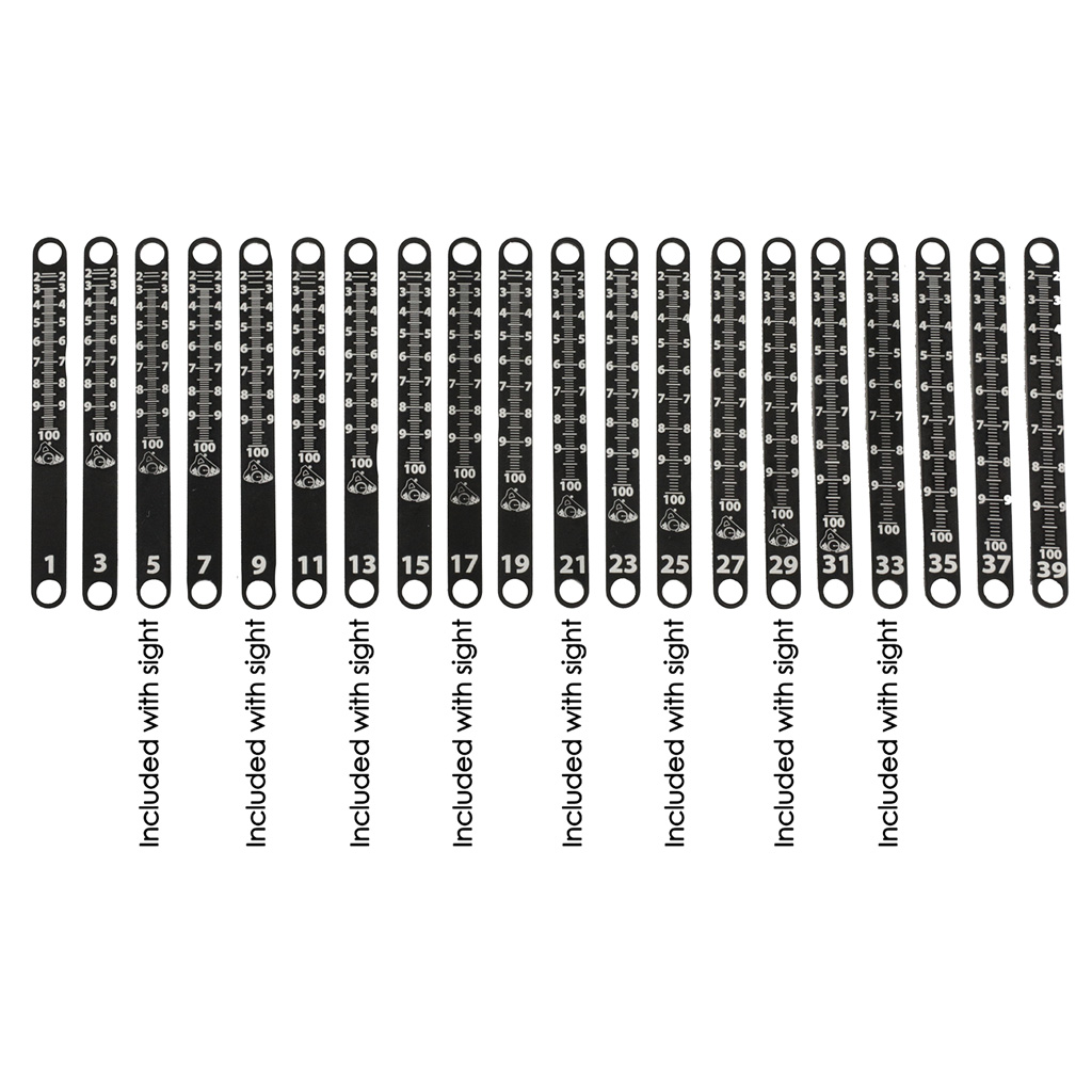 Axcel Achieve XP Metal Sight Tape  <br>  Scale #1 and #2