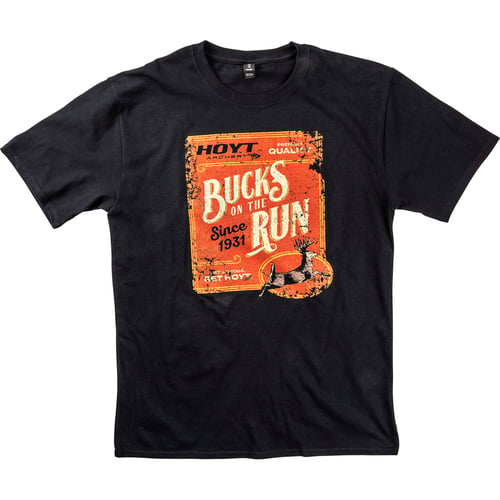 Hoyt Bucks on the Run Tee  <br>  Black Large