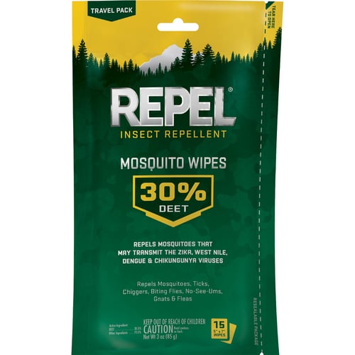 Repel Insect Repellent Mosquito Wipes  <br>  30% DEET 15 ct.