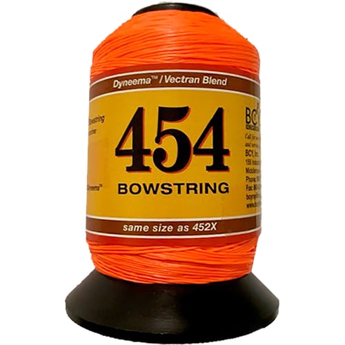 BCY 454 Bowstring Material  <br>  Neon Orange 1/8 lb.