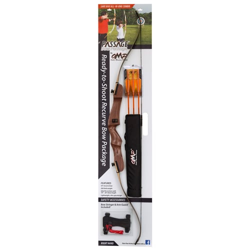 October Mountain Passage Recurve Bow Package  <br>  54 in. 20 lbs. LH