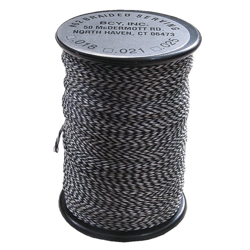 BCY 62 Braided Center Serving  <br>  Black/White .018 100 yds.