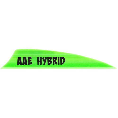 AAE Hybrid 1.85 Vanes  <br>  Bright Green 1.85 in. Shield Cut 100 pk.