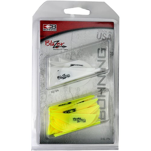 Bohning Blazer Vane Combo  <br>  White/Neon Yellow 36 pk.