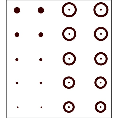 Gunstar Chubbie Target Reticle Set  <br>  Black