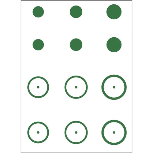 Gunstar Mongo Target Reticle Set  <br>  Green