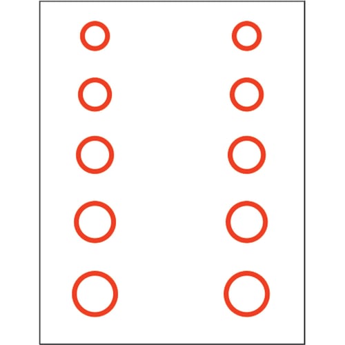 Gunstar Mini Circles Target Reticle Set  <br>  Orange