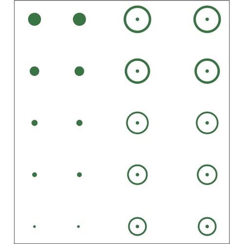 Gunstar Pro Series Precision Reticle Set  <br>  Green