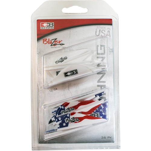 Bohning Blazer Vane Combo  <br>  White/American Flag 36 pk.