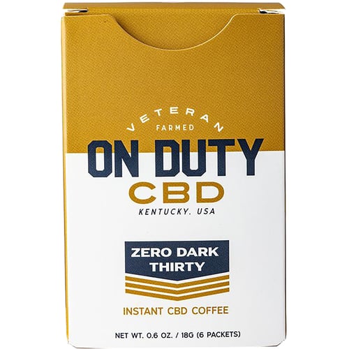 On Duty CBD Instant Coffee  <br>  20 mg 6 pk.