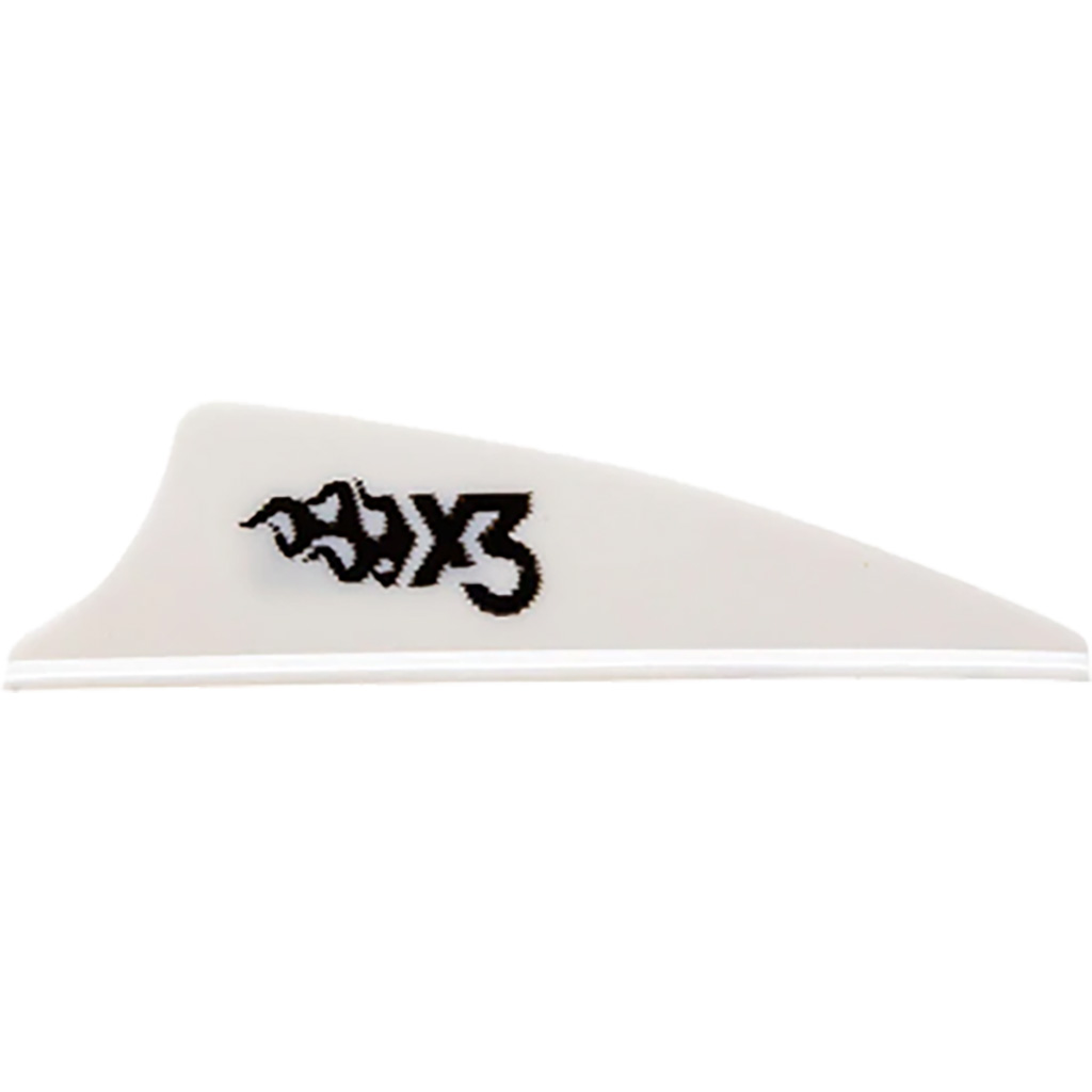 Bohning X3 Vanes  <br>  White 1.75 in. 100 pk.