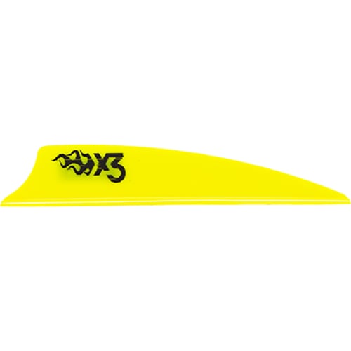 Bohning X3 Vanes  <br>  Neon Yellow 2.25 in. 100 pk.