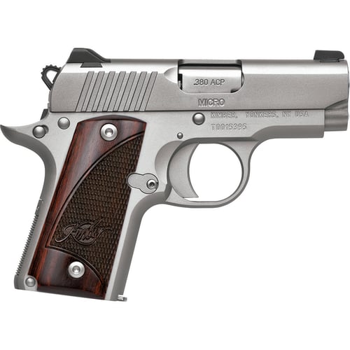 Kimber Micro Pistol  <br>  .380 ACP 5.6 in. Stainless/Rosewood 7+1 rd.