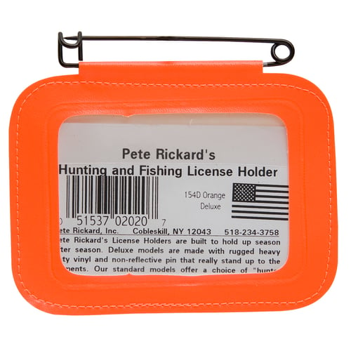 Rickards Hunting License Holder  <br>  Single Orange