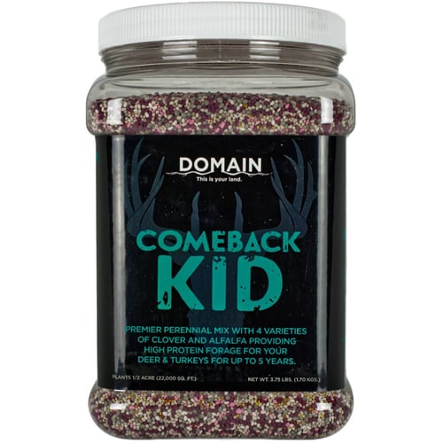 Domain CBKFP375 Comeback Kid Food Plot Mix, 3.75 lbs., Plants 1/2 Acre | 850033777024