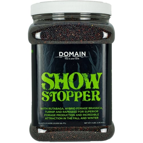 Domain SSFP3 Show Stopper Food Plot Mix, 3 lbs., Plants 1/2 Acre | 850033777116