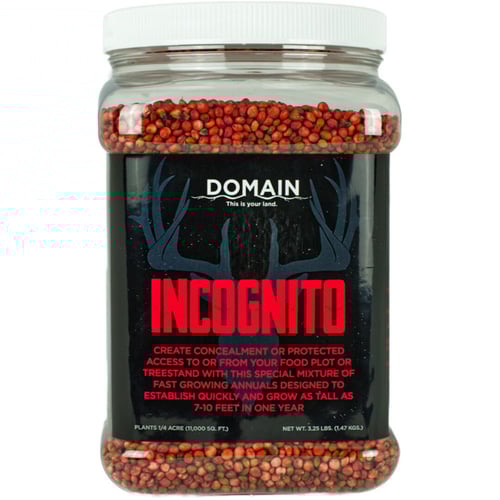 Domain INCFP325 Incognito Food Plot Mix, 3.25 lbs., Plants 1/4 Acre | 850033777062
