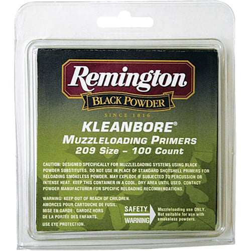 Remington Kleanbore Muzzleloading Primers  <br>  209 Primer 100 pk. HAZMAT