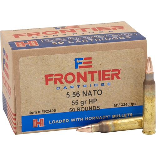 Hornady Frontier Rifle Ammunition 5.56X45 NATO 55 gr HP Match 3240 fps 50/ct | 090255716160