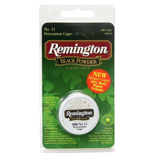 Remington Percussion Caps  <br>  No. 11 100 pk. HAZMAT