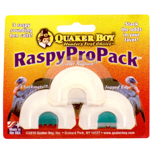 Quaker Boy Raspy Pro Pack  <br>  Diaphragm Turkey Calls