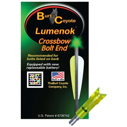 Lumenok Crossbow Nocks  <br>  Green Moon Gold Tip 3 pk.