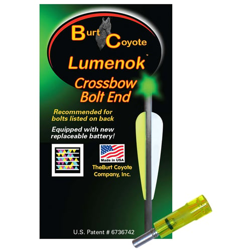 Lumenok Crossbow Nocks  <br>  Green Flat Gold Tip 3 pk.
