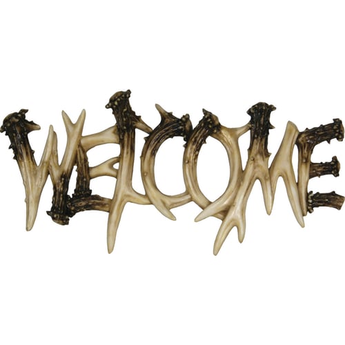 Rivers Edge Antler Welcome  <br>  Plaque