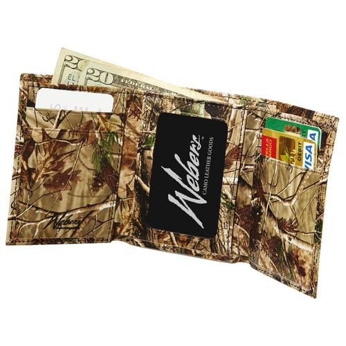 Webers Leather Tri-Fold Wallet  <br>  Realtree AP