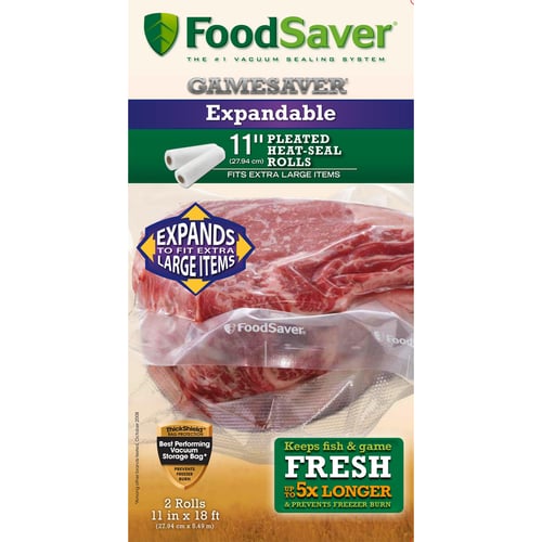 FoodSaver GameSaver Bag Rolls  <br>  Expandable 11 in. x 18 ft. 2 pk.