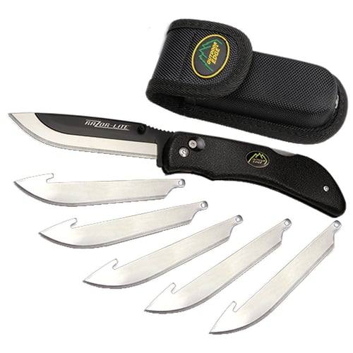 Outdoor Edge Razor-Lite Knife  <br>  Black 6 Blades