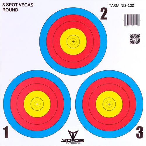 30-06 Mini Paper Target  <br>  3 Spot Vegas 100 pk.