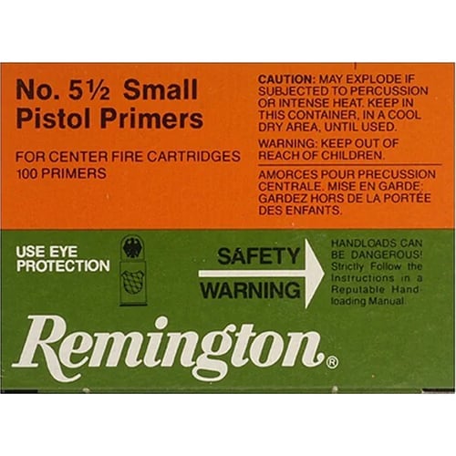 Remington Centerfire Primers-5-1/2 Small Pistol