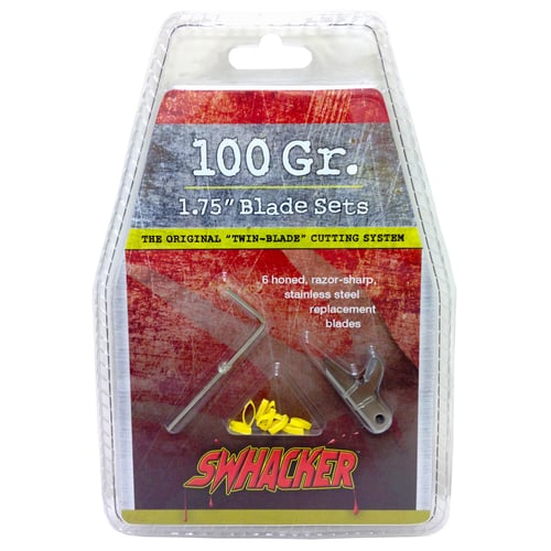 Swhacker Replacement Blades  <br>  2 Blade 100 gr. 1.75 in. 6 pk.