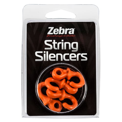 Zebra String Silencers  <br>  Orange 4 pk.