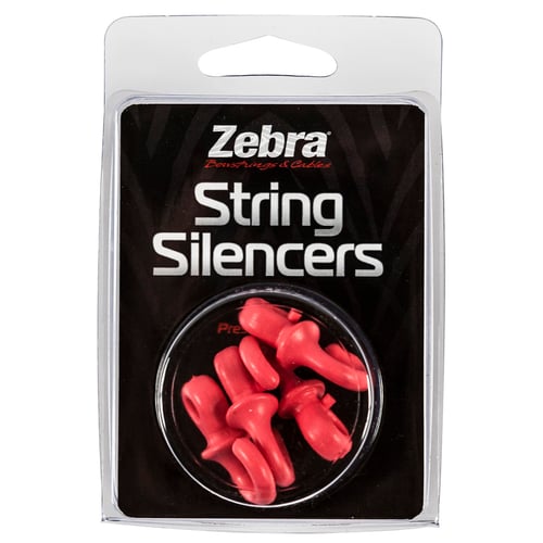 Zebra String Silencers  <br>  Pink 4 pk.