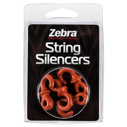 Zebra String Silencers  <br>  Red 4 pk.