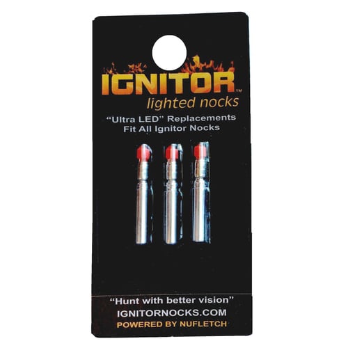 NuFletch Ignitor Nock Replacement Bulbs  <br>  Red Universal 3 pk.