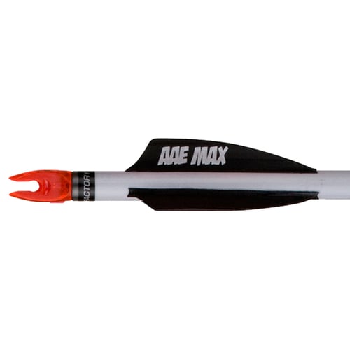 AAE Plastifletch Max Vanes  <br>  Black 2 in. Shield 100 pk.