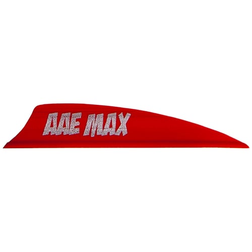 AAE Plastifletch Max Vanes  <br>  Red 2 in. Shield 100 pk.