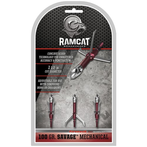 Ramcat Savage Mechanical Broadheads  <br>  100 gr. 3 pk.