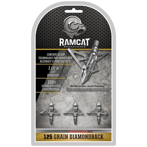 Ramcat Diamondback Broadheads  <br>  125 gr. 3 pk.