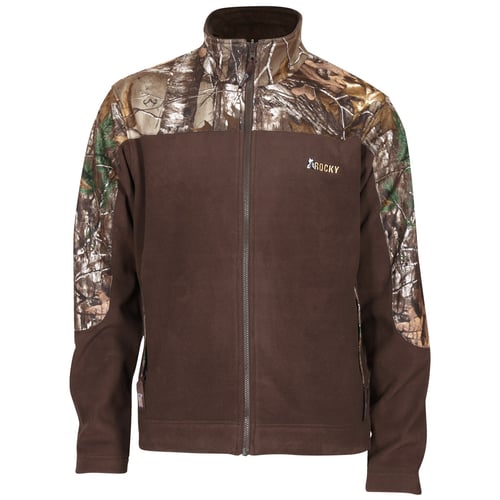 Rocky Mens Fleece Jacket  <br>  Realtree Xtra/ Brown Large